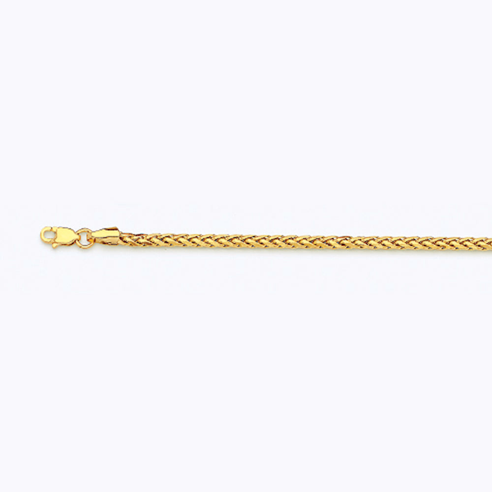 10K 2.5MM YELLOW GOLD PALM 18" CHAIN NECKLACE (AVAILABLE IN LENGTHS 7" - 30")