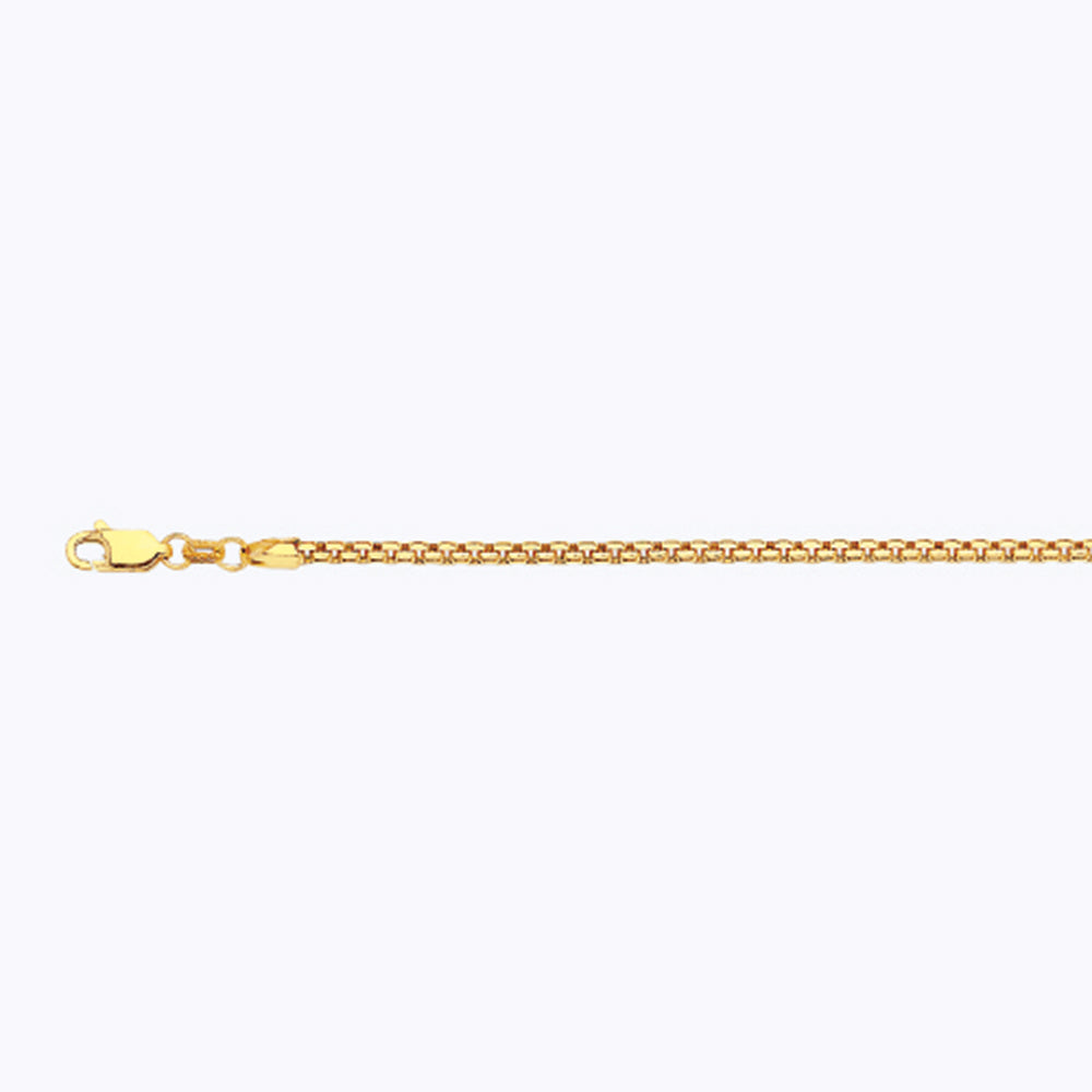 10K 2.5MM YELLOW GOLD VENETIAN BOX 7" CHAIN BRACELET (AVAILABLE IN LENGTHS 7" - 30")