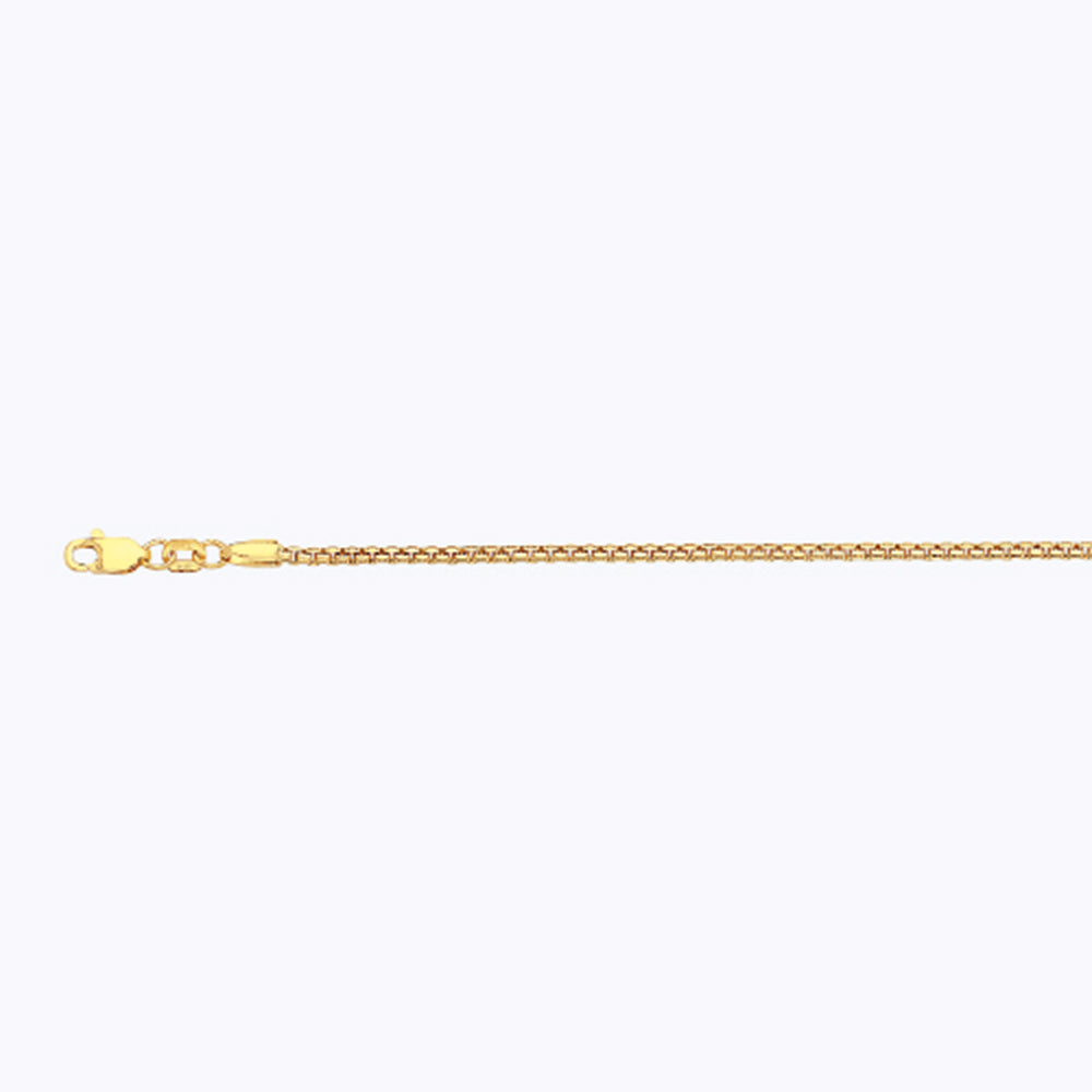 10K 1.5MM YELLOW GOLD VENETIAN BOX 9" CHAIN BRACELET (AVAILABLE IN LENGTHS 7" - 30")