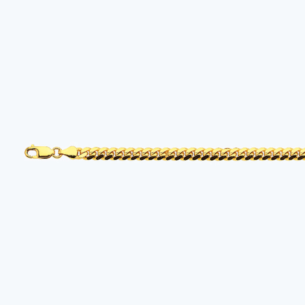 18K 6MM YELLOW GOLD SOLID MIAMI CUBAN 9" CHAIN BRACELET (AVAILABLE IN LENGTHS 7" - 30")