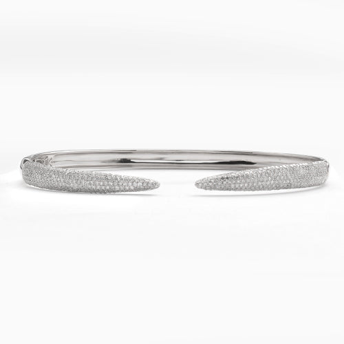 14KW 0.90CTW PAVE DIAMOND CUFF BANGLE