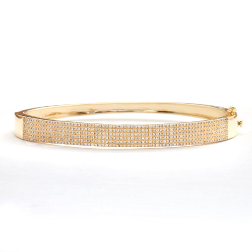 14KY 1.00CTW DIAMOND 7-ROW LADIES BANGLE