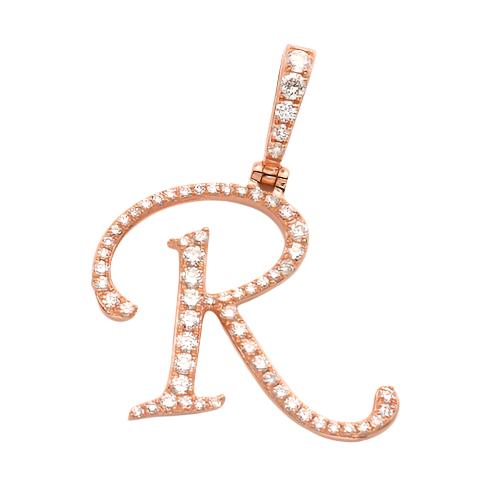 14KR 0.40CTW DIAMOND INITIAL PENDANT