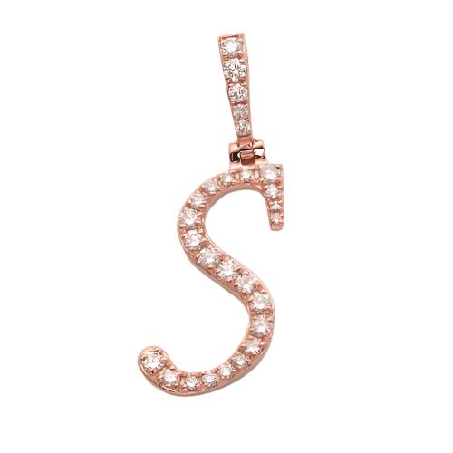 14KR 0.40CTW DIAMOND INITIAL PENDANT