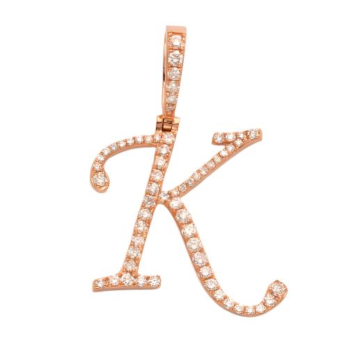 14KR 0.60CTW DIAMOND INITIAL PENDANT