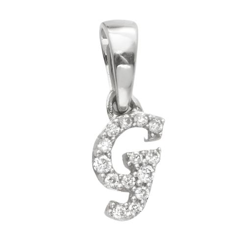 14KW 0.06CTW DIAMOND INITIAL PENDANT