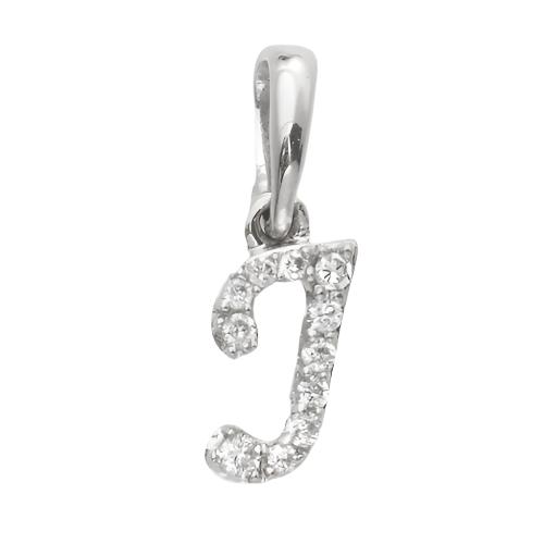 14KW 0.05CTW DIAMOND INITIAL PENDANT