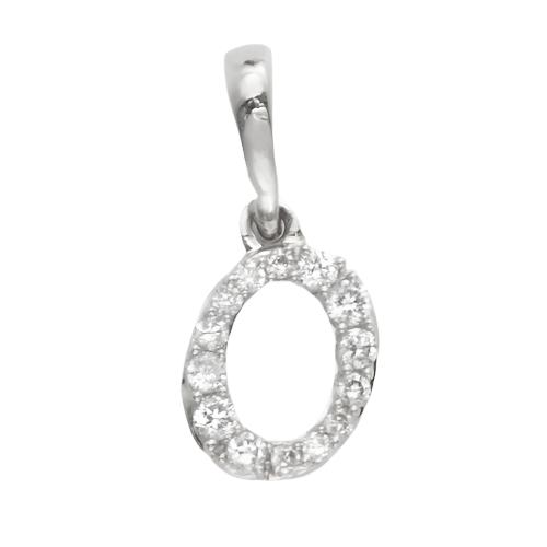 14KW 0.06CTW DIAMOND INITIAL PENDANT