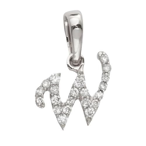 14KW 0.07CTW DIAMOND INITIAL PENDANT