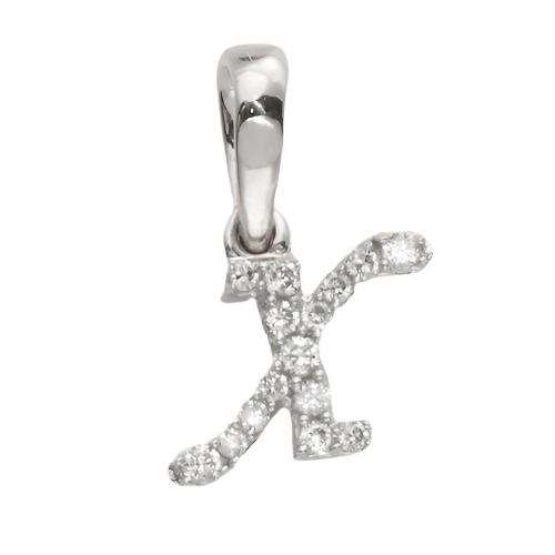 14KW 0.06CTW DIAMOND INITIAL PENDANT