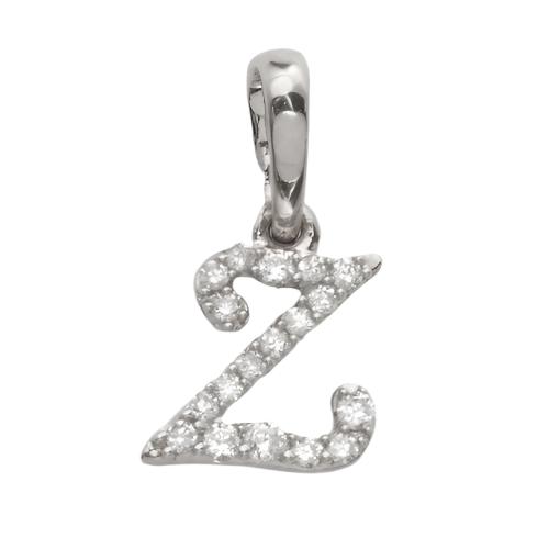 14KW 0.07CTW DIAMOND INITIAL PENDANT