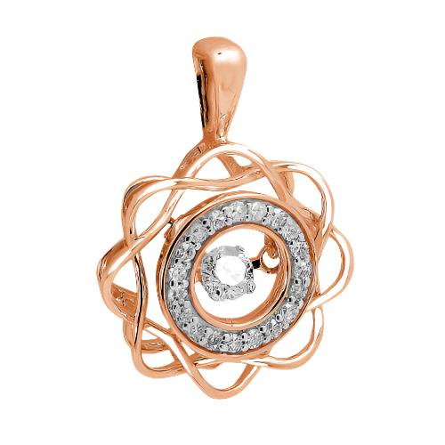 14KR 0.20CTW DANCING DIAMOND PENDANT