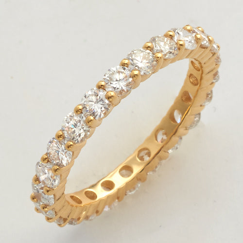 14KY 2.10CTW DIAMOND MACHINE SET ETERNITY BAND