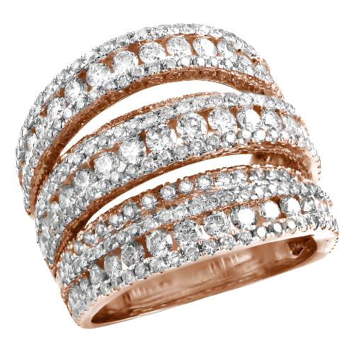 14KR 3.50CTW DIAMOND FANCY LADIES RING