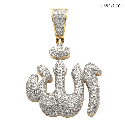 10KY 1.00CTW ALLAH  PENDANT